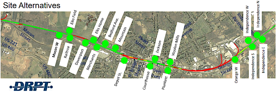 getting Amtrak to stop in Bedford required multiple studies and evaluation of new sites for a depot