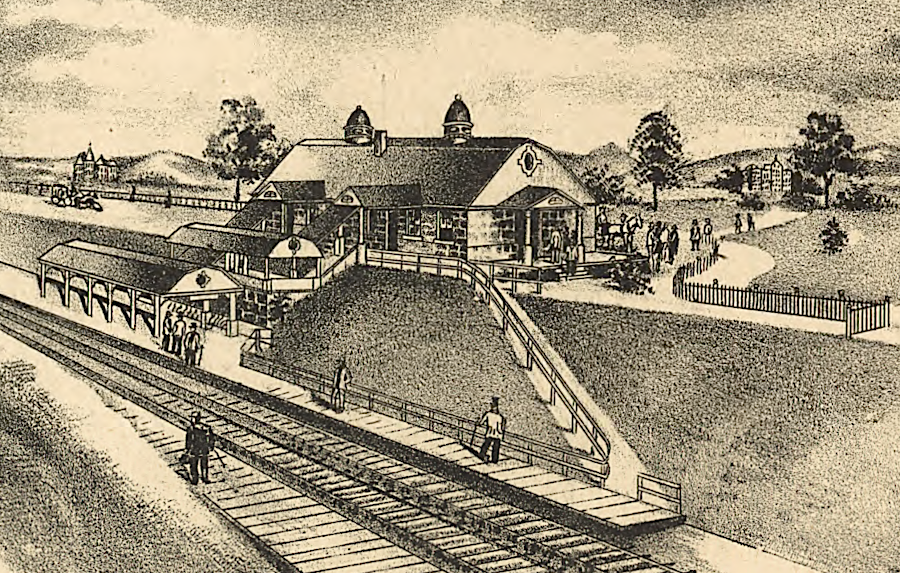 Bedford rail station in 1891