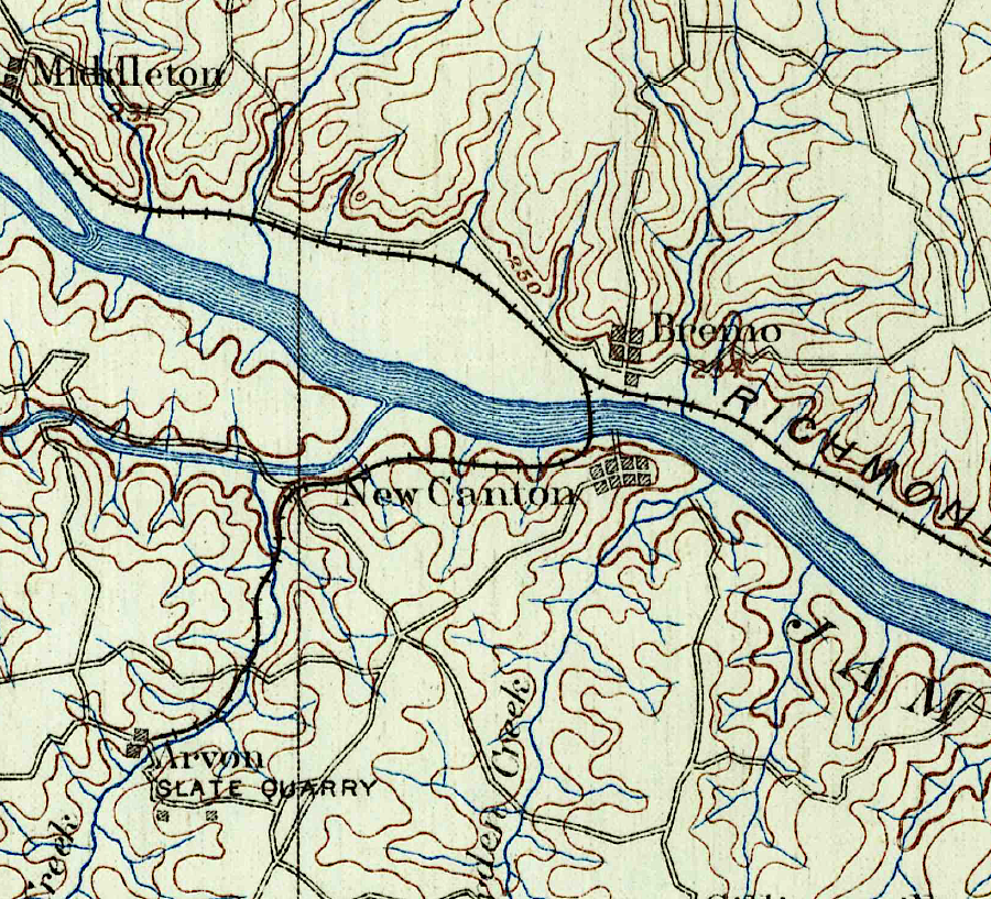 the Buckingham Railroad was built primarily to haul slate to Richmond