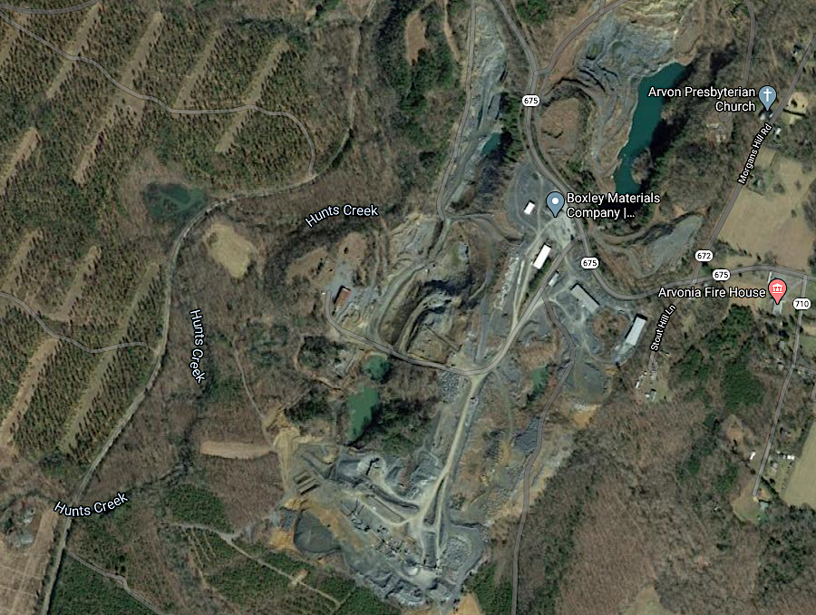 the slate quarry at Arvonia which originally justified construction of the Buckingham Railroad is still active