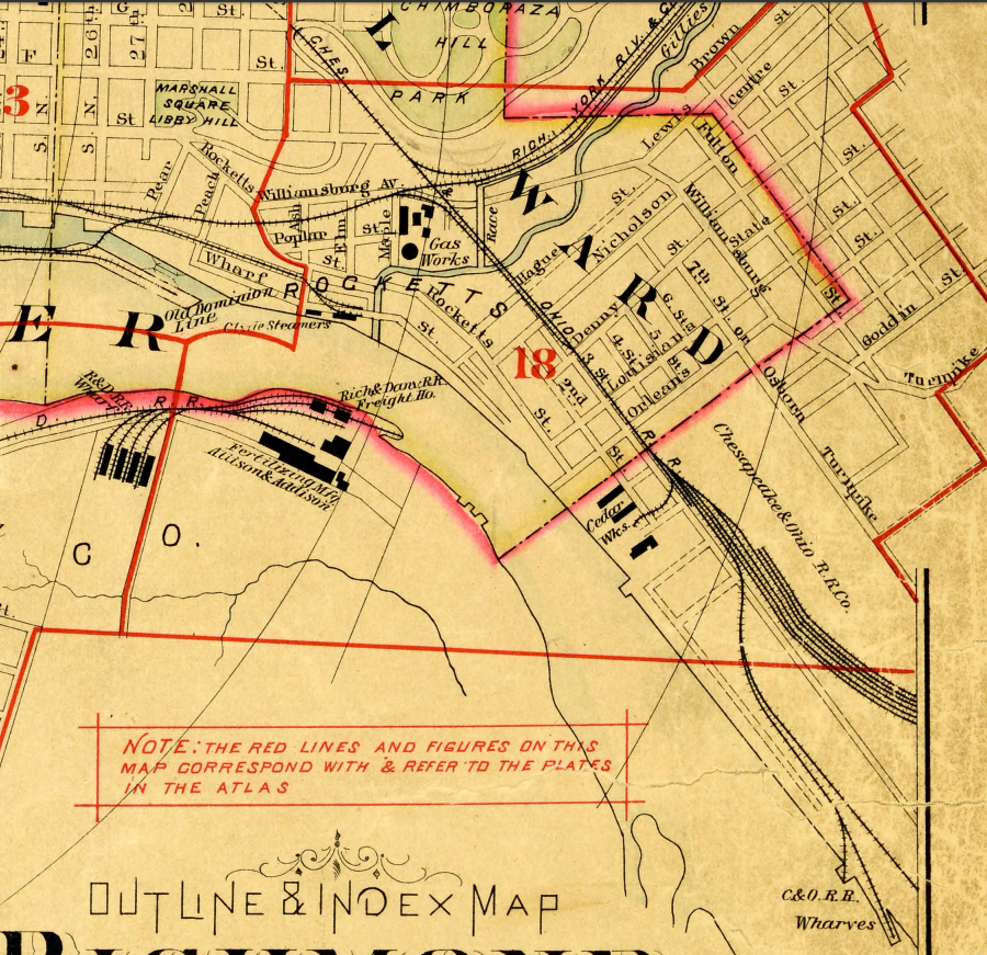 the Chesapeake and Ohio Railroad completed a tunnel through Church Hill in 1873 to access docks on the James River