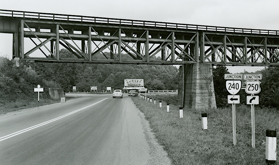 C&O bridge at Mechums River west of Charlottesville in 1951