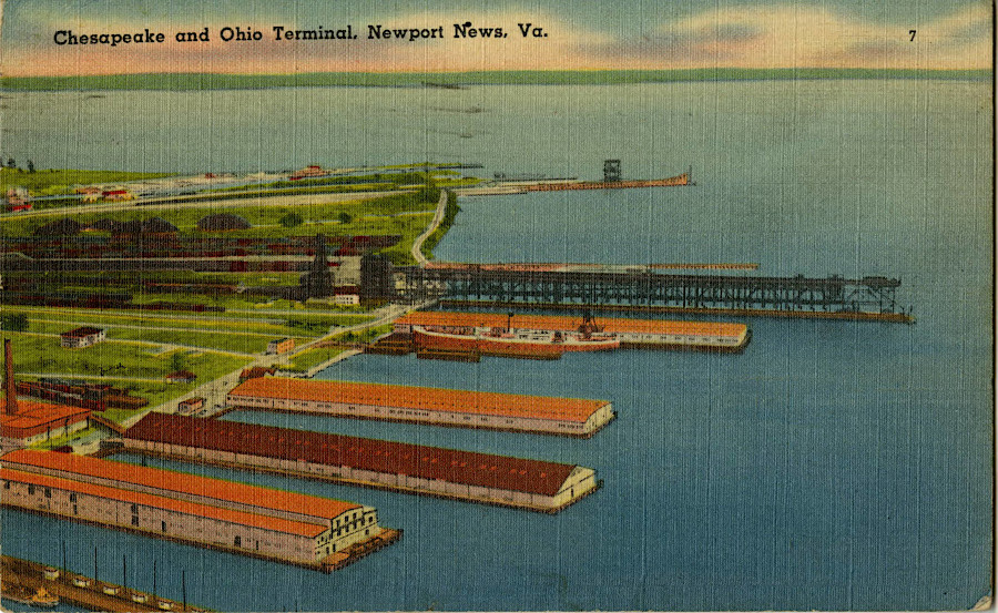 the Chesapeake and Ohio Railway piers during World War II