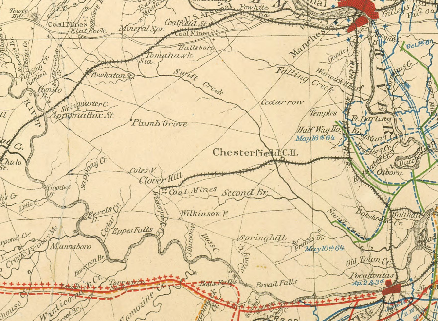 the Clover Hill Railroad was a Union target in 1864