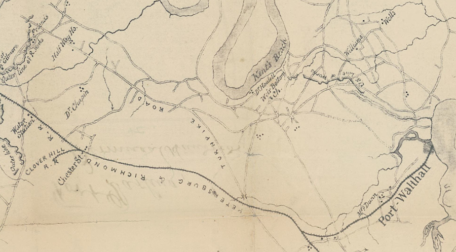 the Clover Hill Railroad initially relied upon the Richmond and Petersburg Railroad to carry coal north to Richmond or south to Port Walthall