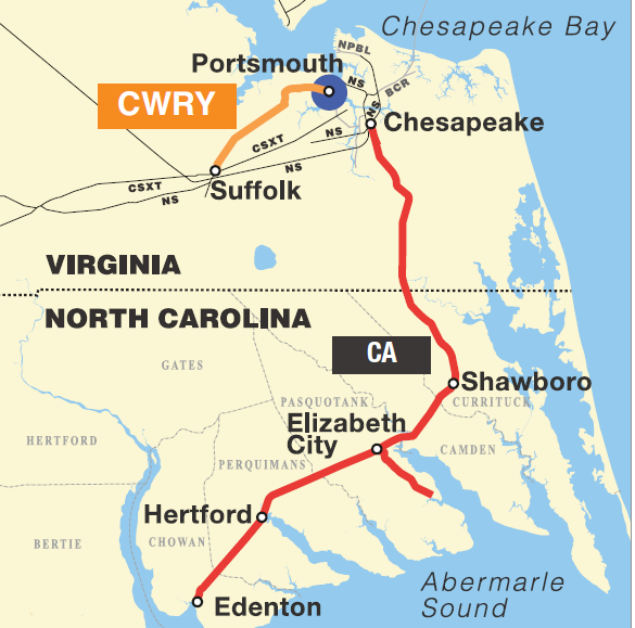 the Commonwealth Railway (CWRY) and the Chesapeake & Albemarle Railroad (CA) are both owned by Genesee & Wyoming Inc.