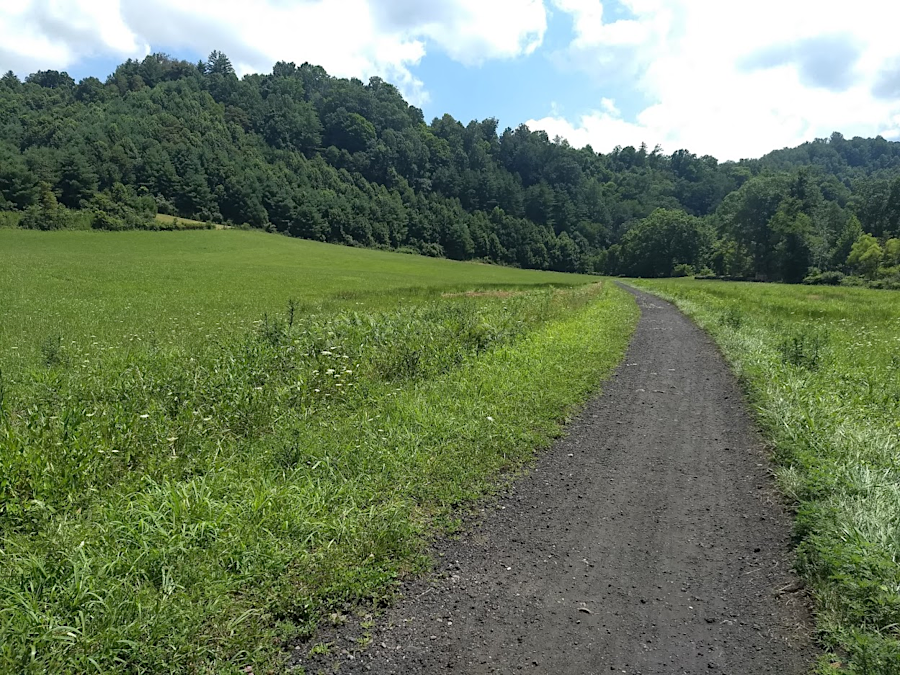 the Virginia Creeper trail passes through both private property and the Jefferson National Forest