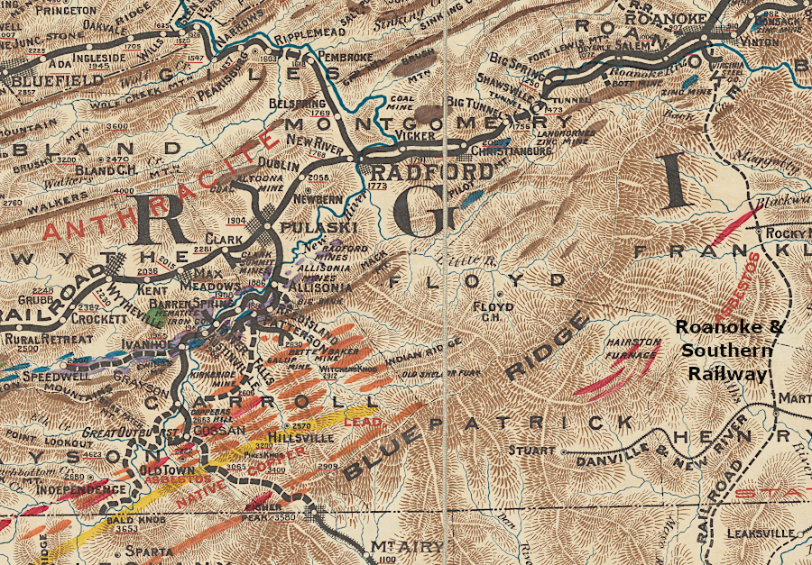 with acquisition of the Roanoke and Southern Railway in 1896, the Norfolk and Western Railroad had no reason to build the North Carolina Extension to Mount Airy