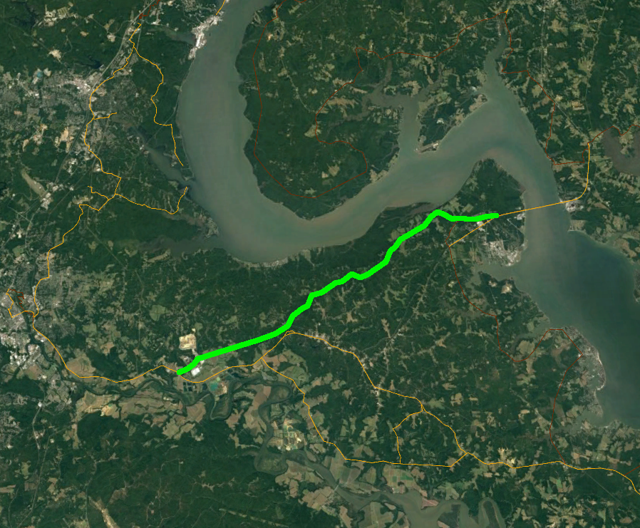 the abandoned section of the Government Railroad has been identified as a component of the Potomac Heritage National Scenic Trail