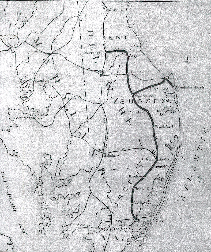 the Delaware Maryland and Virginia Railroad was folded into the Philadelphia, Wilmington and Baltimore Railroad in 1885
