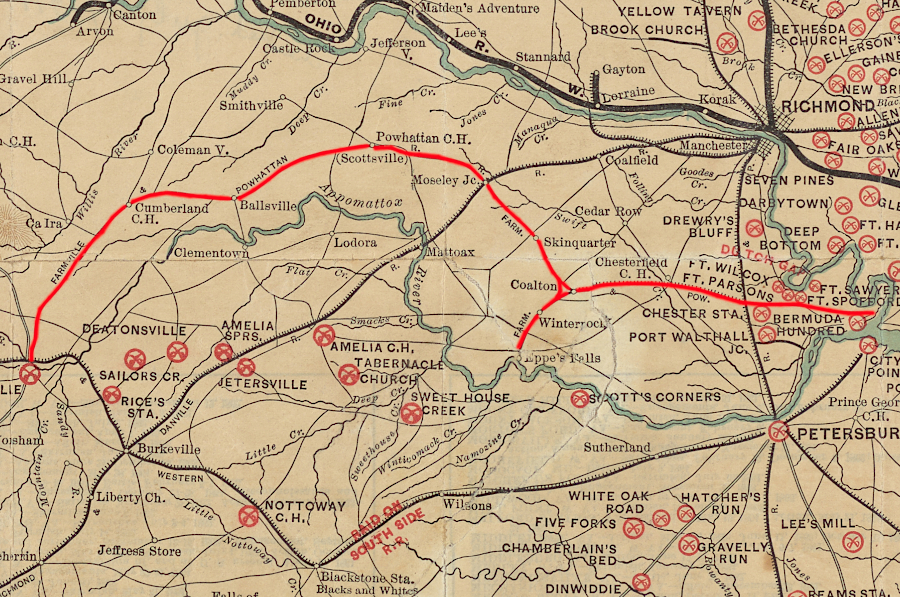 Farmville & Powhatan Railroad in 1891