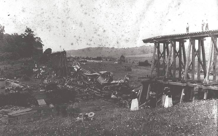 nine were killed when Train 52 (The Piedmont Airline) on the Virginia Midland wrecked at the Fat Nancy trestle on July 12, 1888