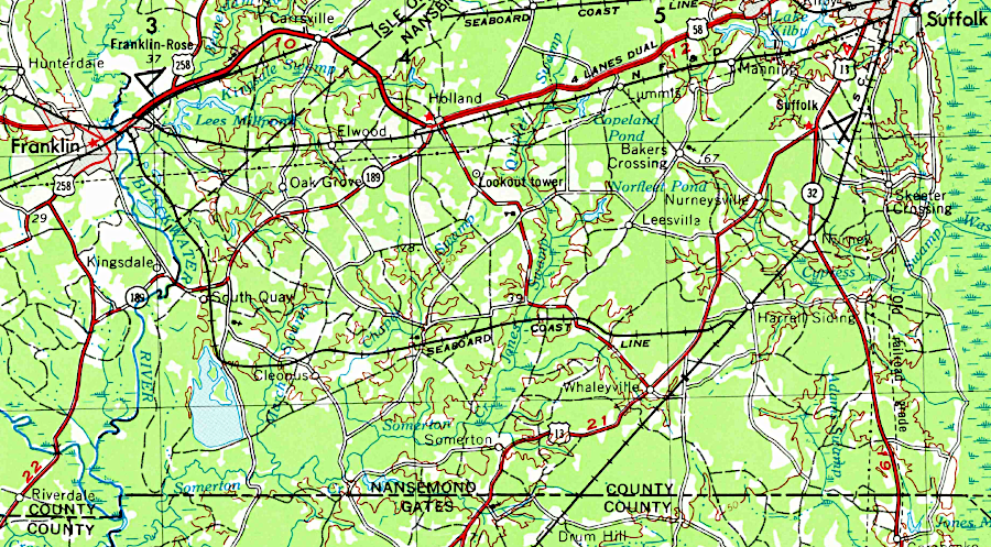 the Seaboard Coast Line abandoned the Franklin and Carolina Railroad track