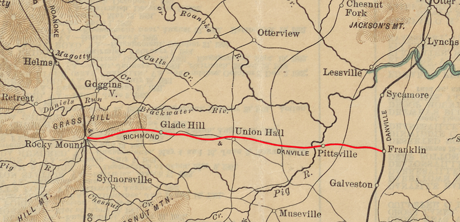 Franklin & Pittsylvania Railroad in 1891