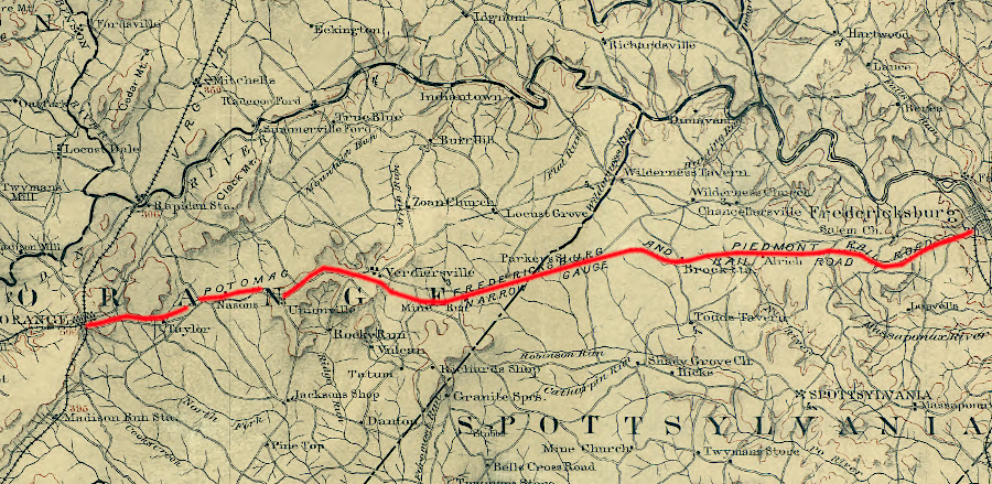Potomac, Fredericksburg & Piedmont (PF&P) Railroad in 1894