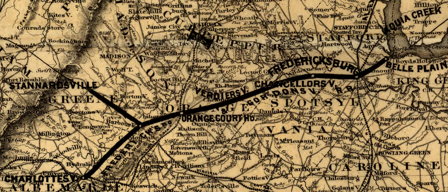 the Potomac, Fredericksburg & Piedmont Railroad could have been extended east to the Potomac River