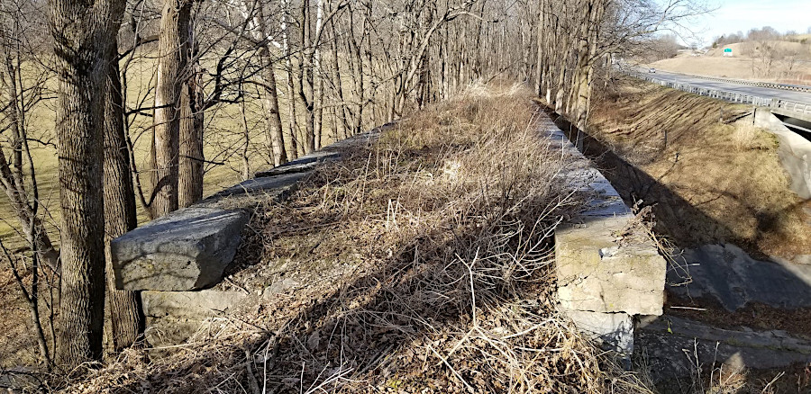 a bridge of the abandoned Valley Rail Road is visible from I-81 south of Staunton