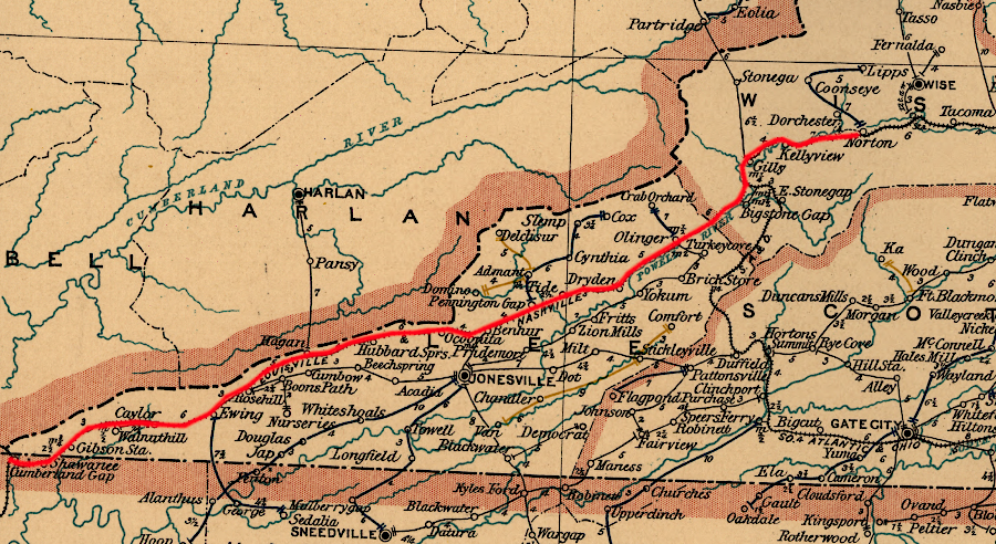 Louisville and Nashville Railroad in 1896