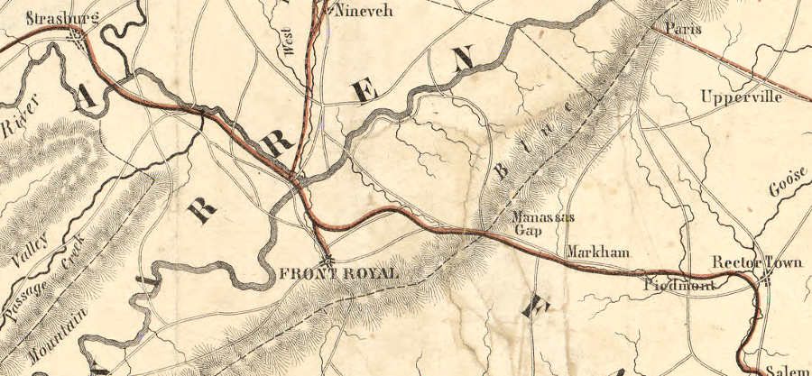 the Manassas Gap Railroad was completed to Mount Jackson prior to the Civil War, providing lower costs for Shenandoah Valley farmers to send products to the port at Alexandria and more opportunities for Alexandria merchants to sell imported goods to customers west of the Blue Ridge