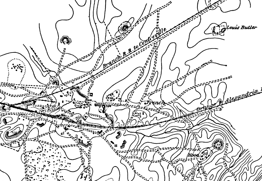 the Confederates built a military railroad in 1861 from Manassas to Centreville