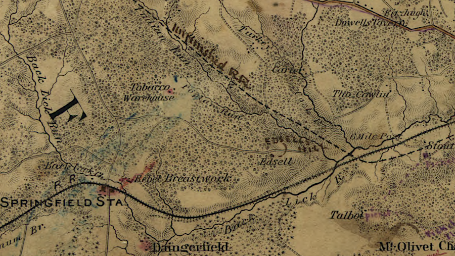 the Independent Line of the Manassas Gap Railroad was planned to parallel the Orange and Alexandria Railroad from Alexandria to Indian Run