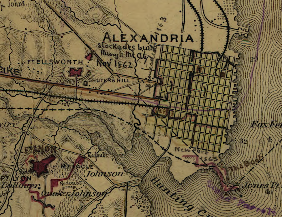 the eastern end of the Independent Line of the Manassas Gap Railroad was planned to be at Jones Point
