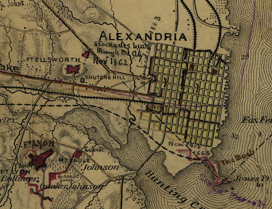 the Independent Line of the Manassas Gap Railroad was planned to end at Jones Point