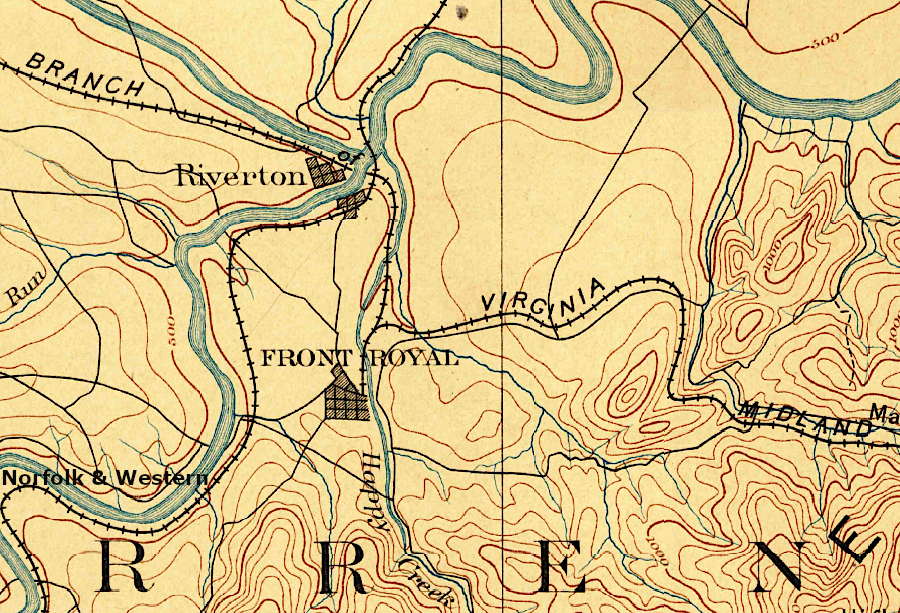 the Shenandoah Valley Railroad (soon renamed the Norfolk & Western Railroad) bypassed Front Royal