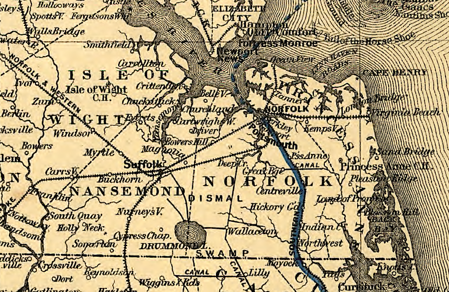 the original Norfolk Southern Railroad in 1887