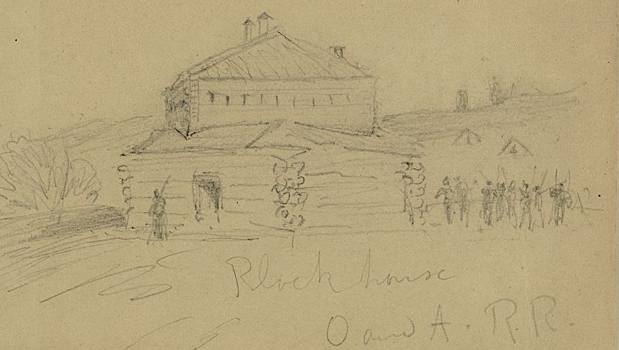 the US Army staffed blockhouses to limit Confederate raids on the Orange and Alexandria Railroad