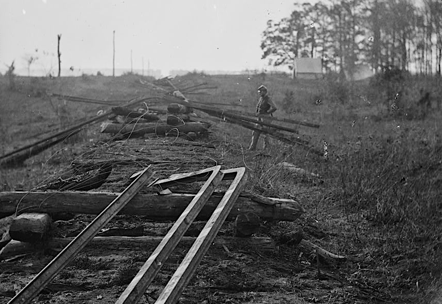 Confederates tore up the Orange and Alexandria Railroad track to interrupt the delivery of troops/supplies by the US Military Rail Road