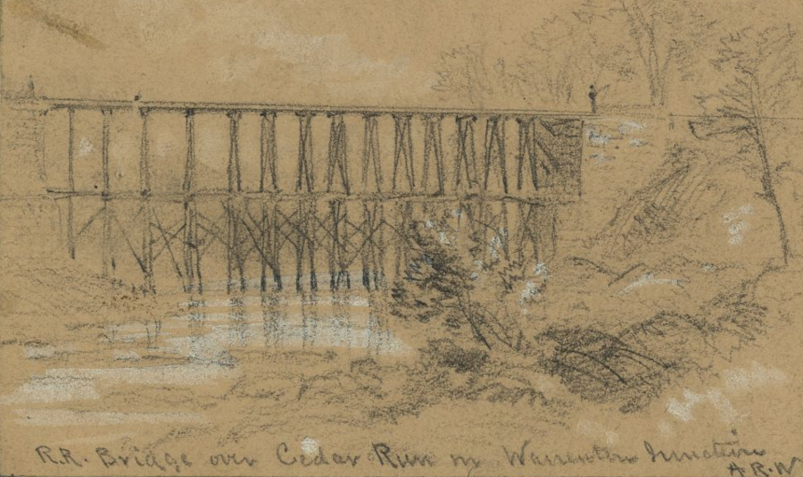 the US Military Railroad restored the tracks and used the Orange and Alexandria Railroad to supply troops on the Rappahannock River
