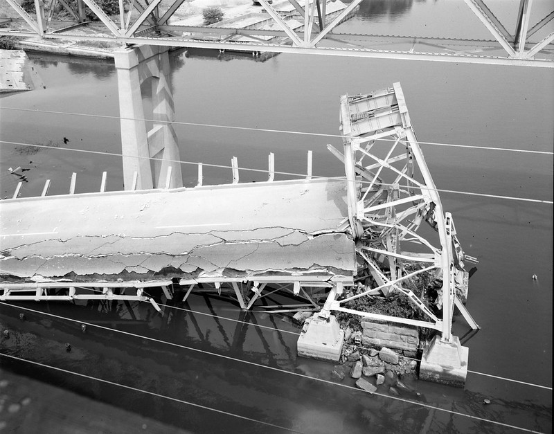 the 1892 bridge constructed by the Alexandria and Fredericksburg Railway was converted to a highway bridge in 1914, and lasted until Hurricane Agnes in 1972