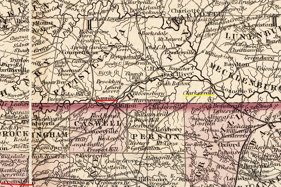 the Confederate government chose to connect Greensboro to Danville, rather than extend the Roanoke Valley Railroad north from Clarksville