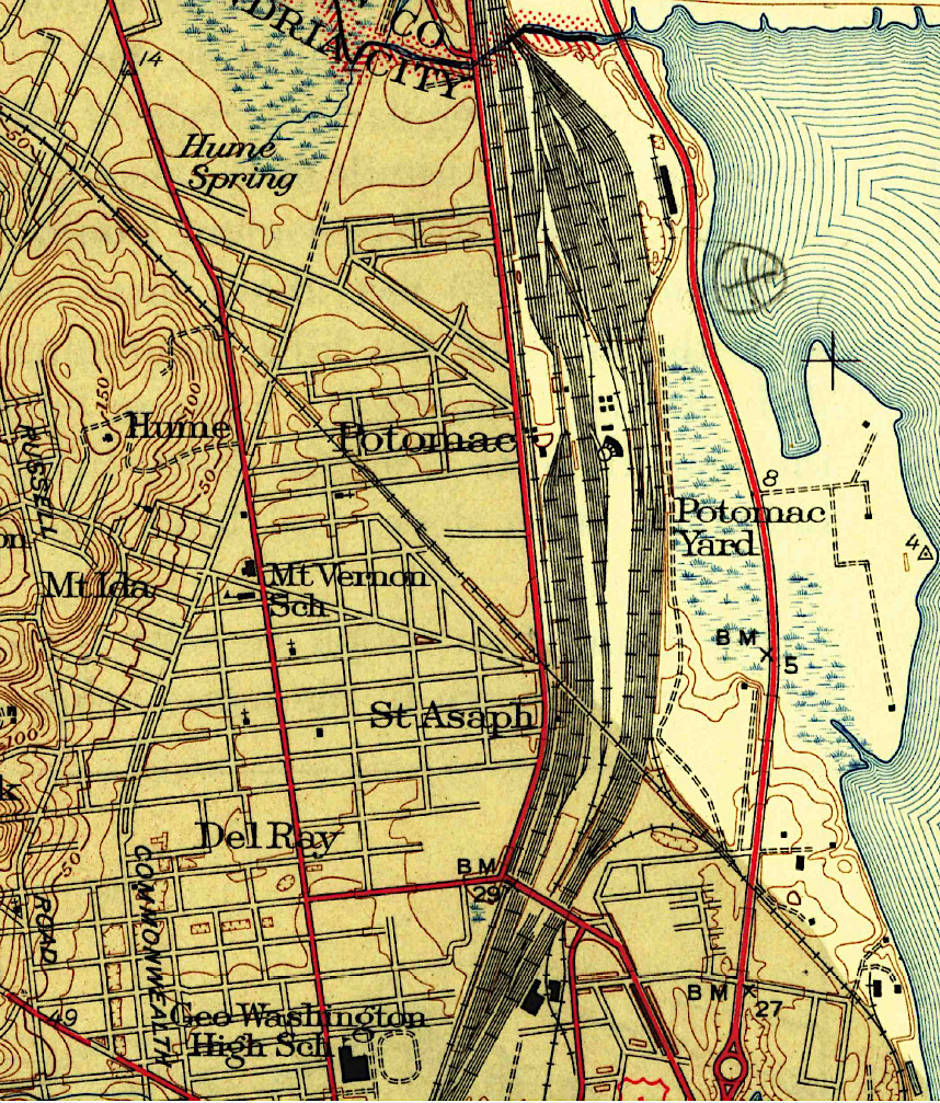 Potomac Yard at the end of World War II