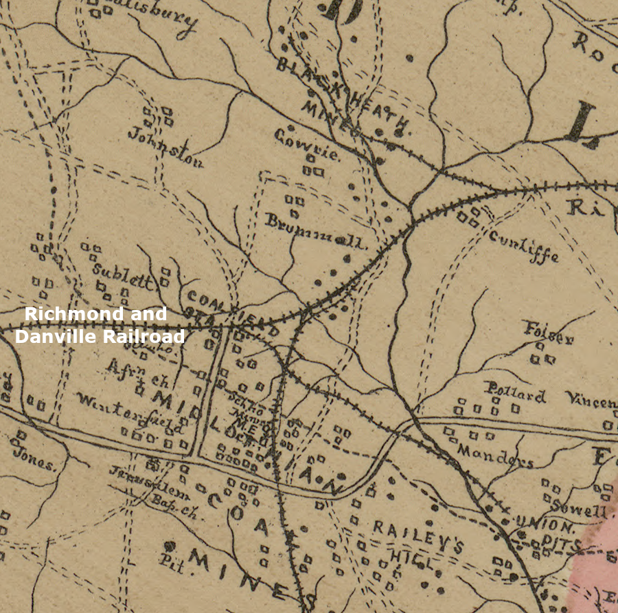 the Richmond and Danville Railroad out-competed the Chesterfield Railroad and transported the Midlothian coal at lower cost