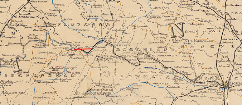 the Richmond and Alleghany Railroad was built from Richmond westward