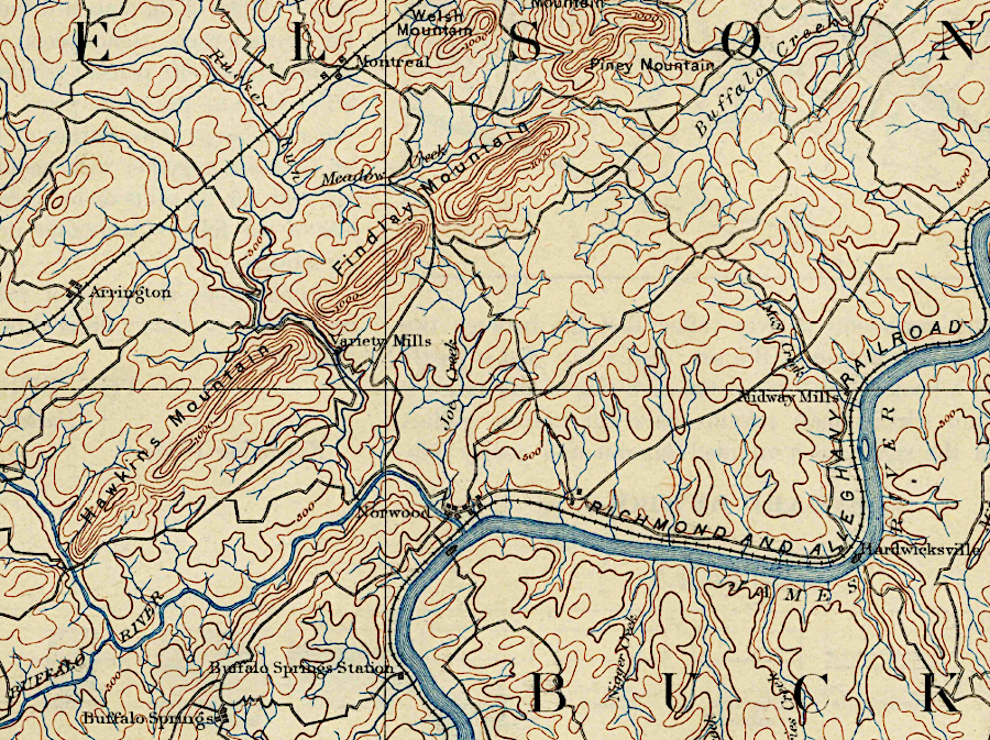 the Richmond and Alleghany Railroad built on the towpath of the James River and Kanawha Canal