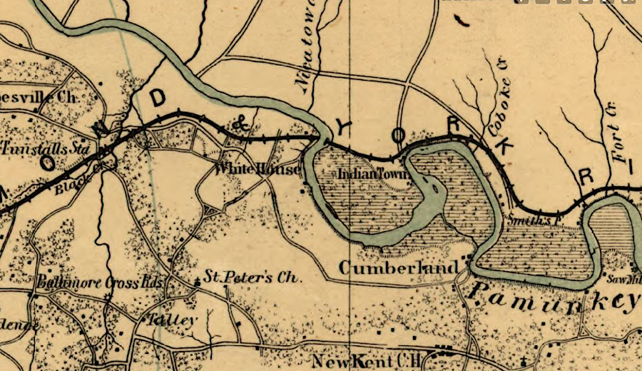 Confederates burned the railroad bridge over the Pamunkey River just before Union forces seized White House Landing