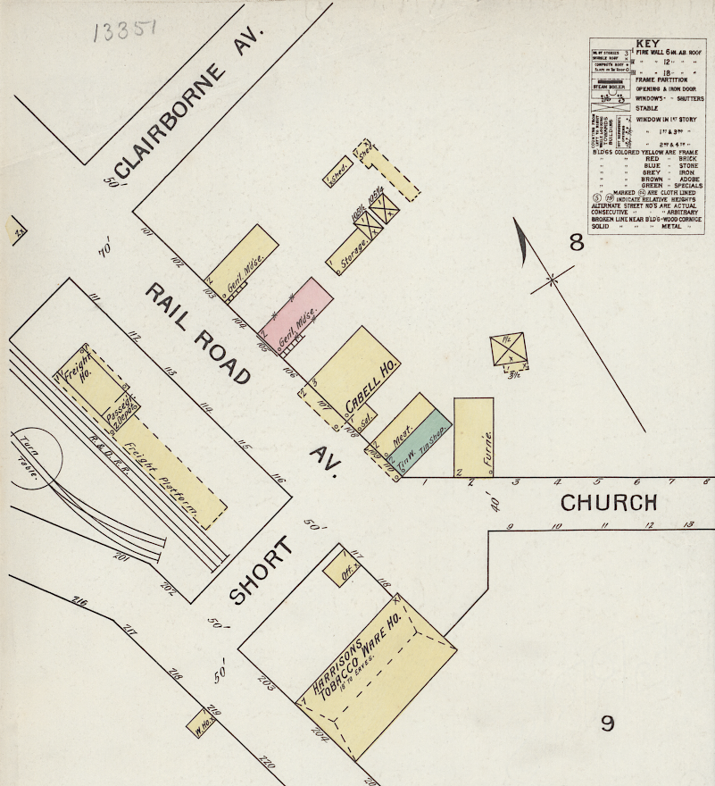 the depot in Rocky Mount in 1893