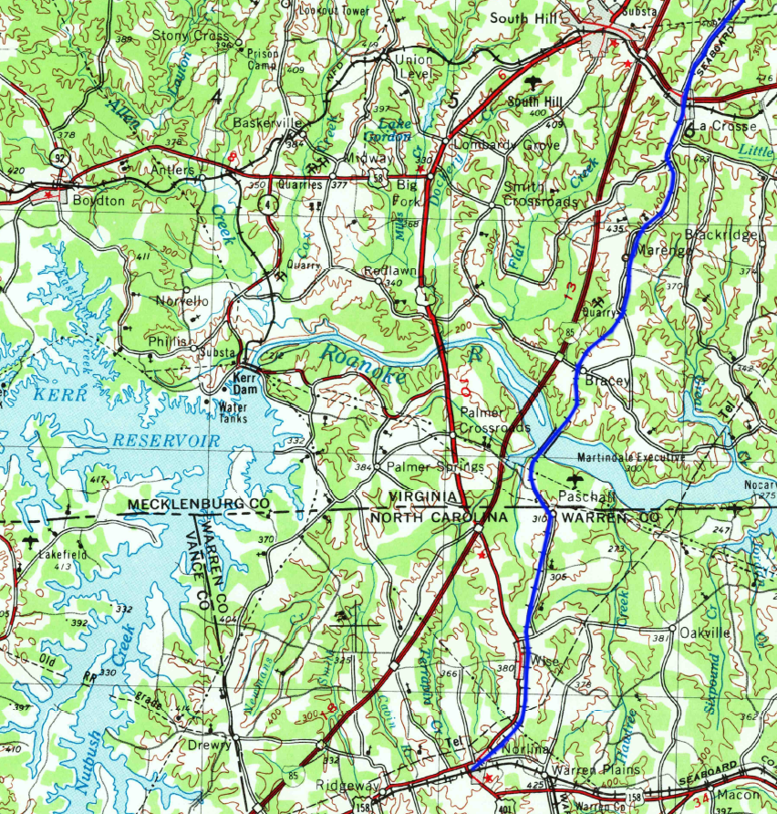 the Seaboard Air Line connected to the original Raleigh and Gaston Railroad route at what became Norlina