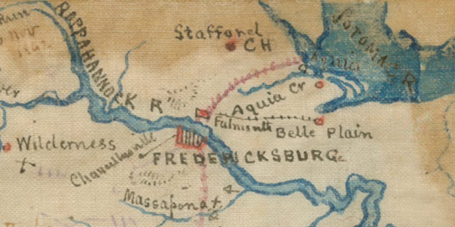 to supply the 1864 Overland March, the Union Army constructed the Belle Plain landing rather than the old Aquia Landing steamship wharf