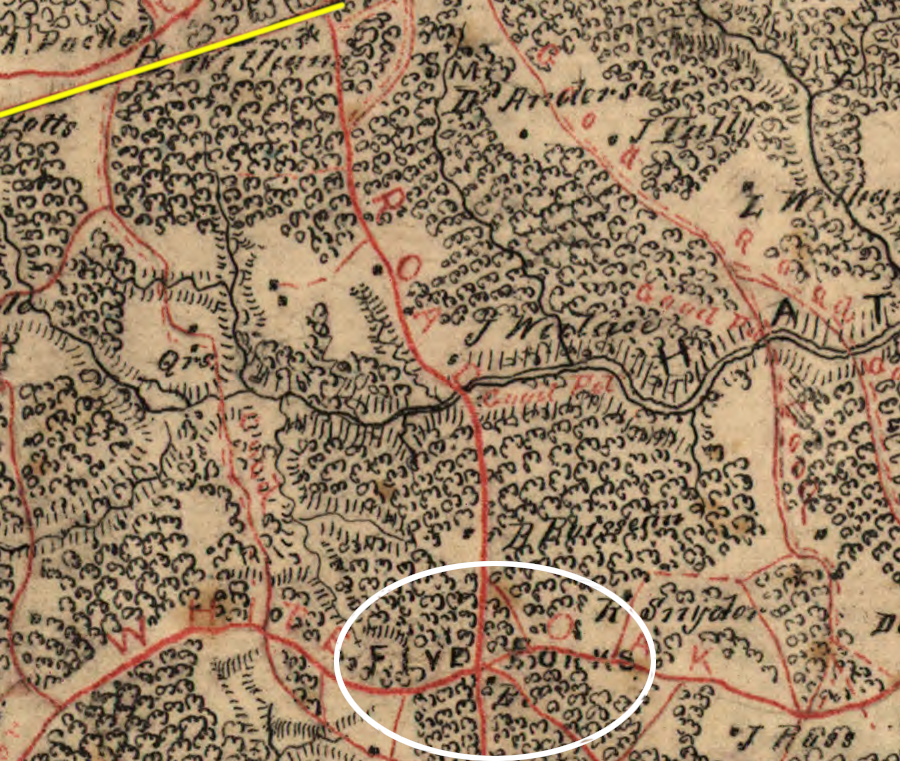 the Confederate defeat at Five Forks on April 1, 1865 ended the defense of the South Side Railroad connection to Petersburg (yellow line)
