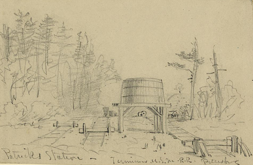 from City Point, the US Military Railroad ended at Patricks Station