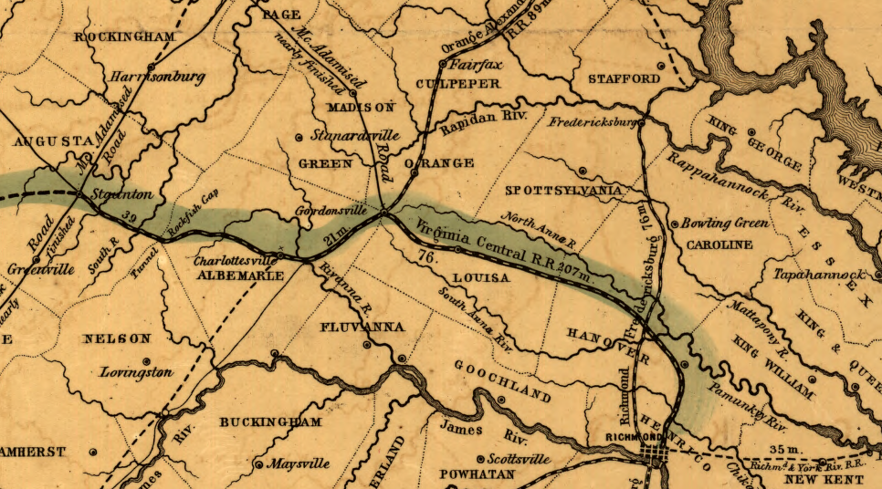 Virginia Central in 1852