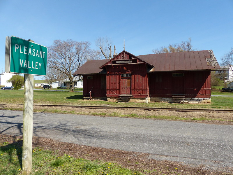 the Valley Railroad depot in Pleasant Valley, south of Harrisonburg