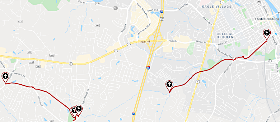two segments of the Virginia Central Trail, totalling 4 miles, were open in 2019