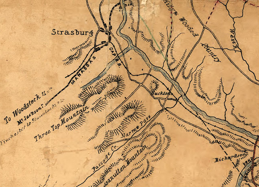 the Manassas Gap Railroad was completed only to Mount Jackson prior to the start of the Civil War