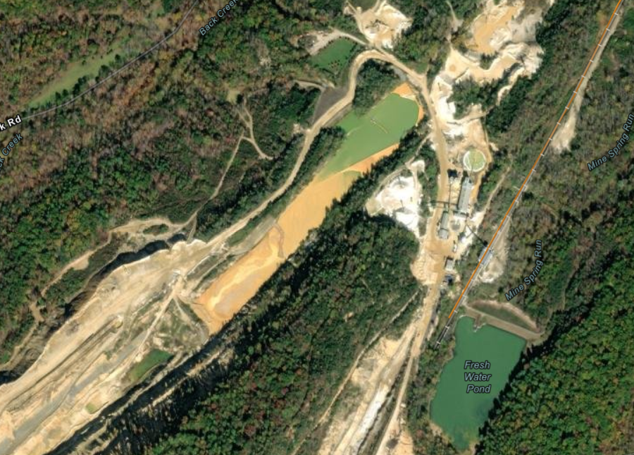 the Winchester and Western Railroad made it economical to ship sand from a quarry at Gore for 80 years