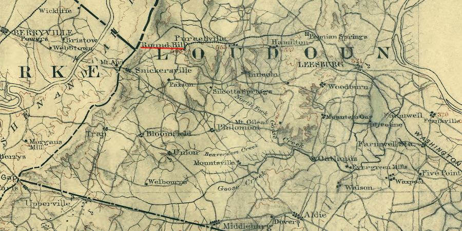 after the Civil War, the Alexandria, Loudoun, and Hampshire (AL&H) railroad reached only to Round Hill